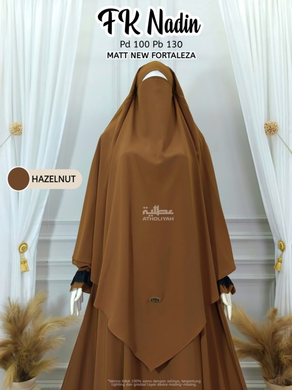 French Khimar: Nadin (Hazelnut - Matt New Fortaleza)